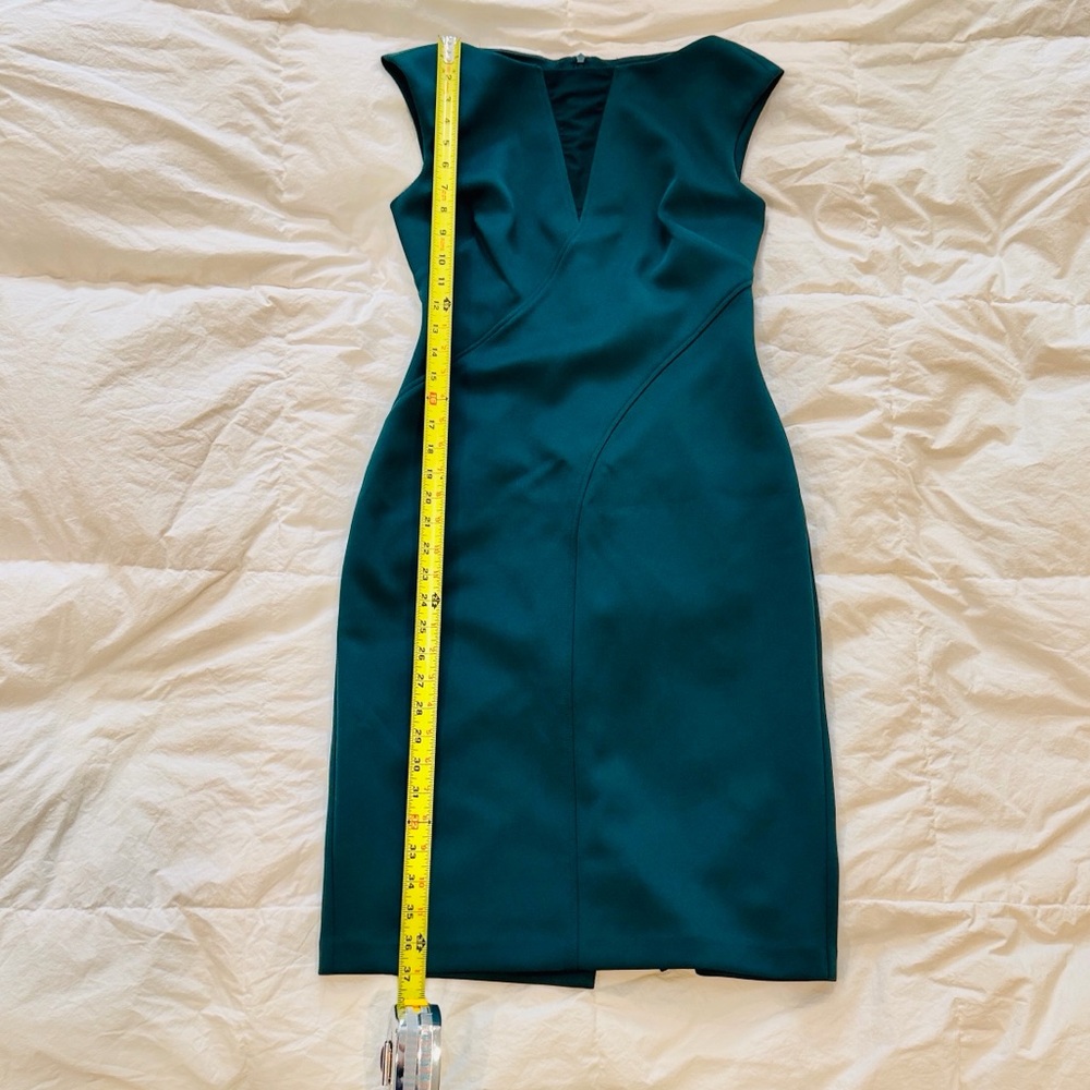 Vince Camuto Green Sleeveless Midi Sheath Dress/ Size 4/Like New - Picture 9 of 13